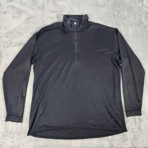 Patagonia Capilene Pullover Mens XL Black Quarter Zip Base‎ Layer Made in USA